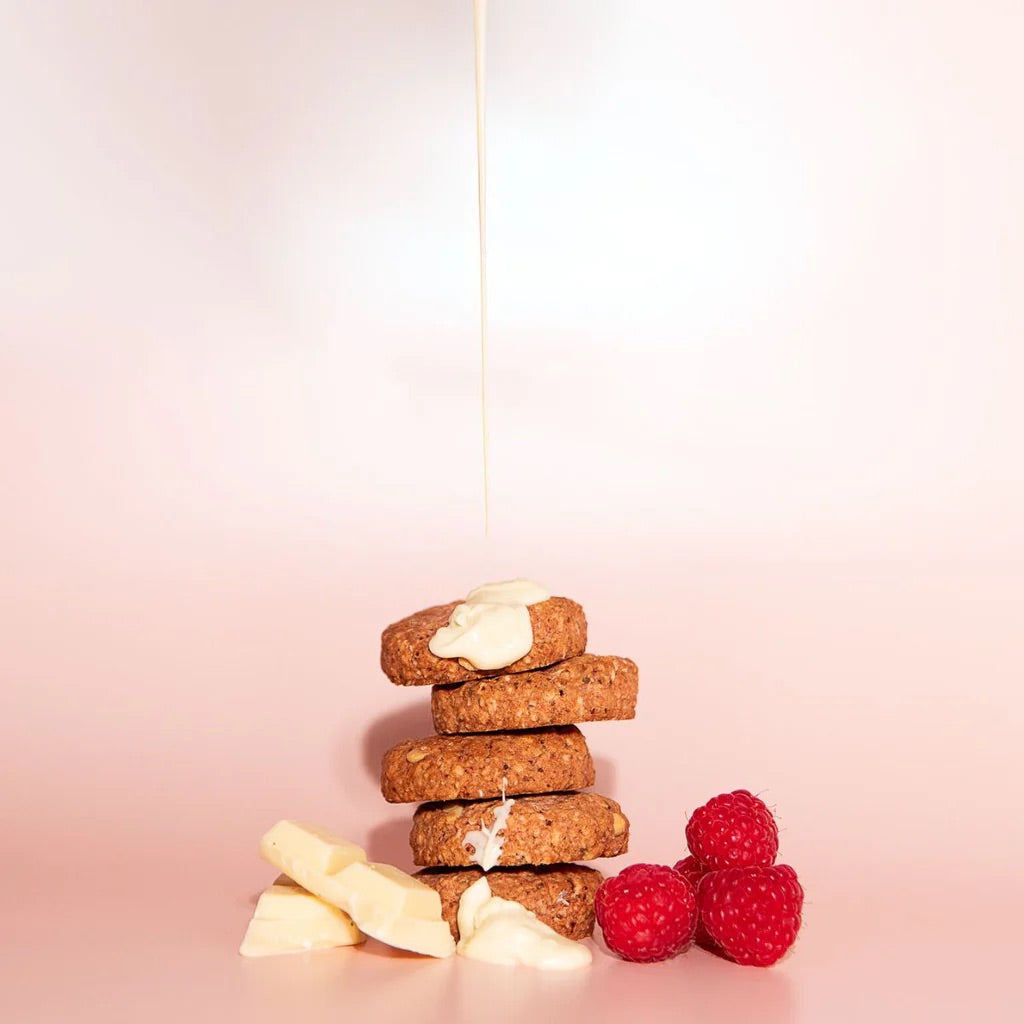 Franjo’s Kitchen - Raspberry & White Choc Mama Biscuits