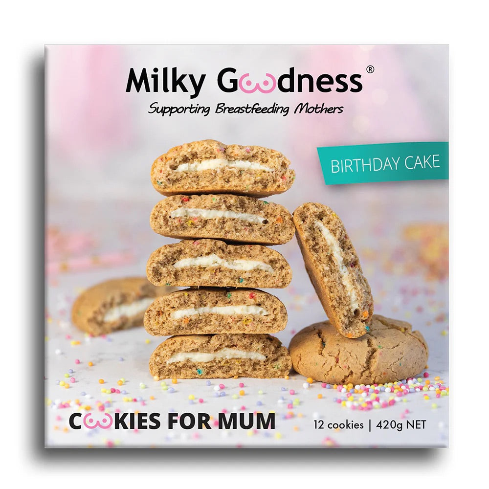Milky Goodness Birthday Cake Lactation Cookies