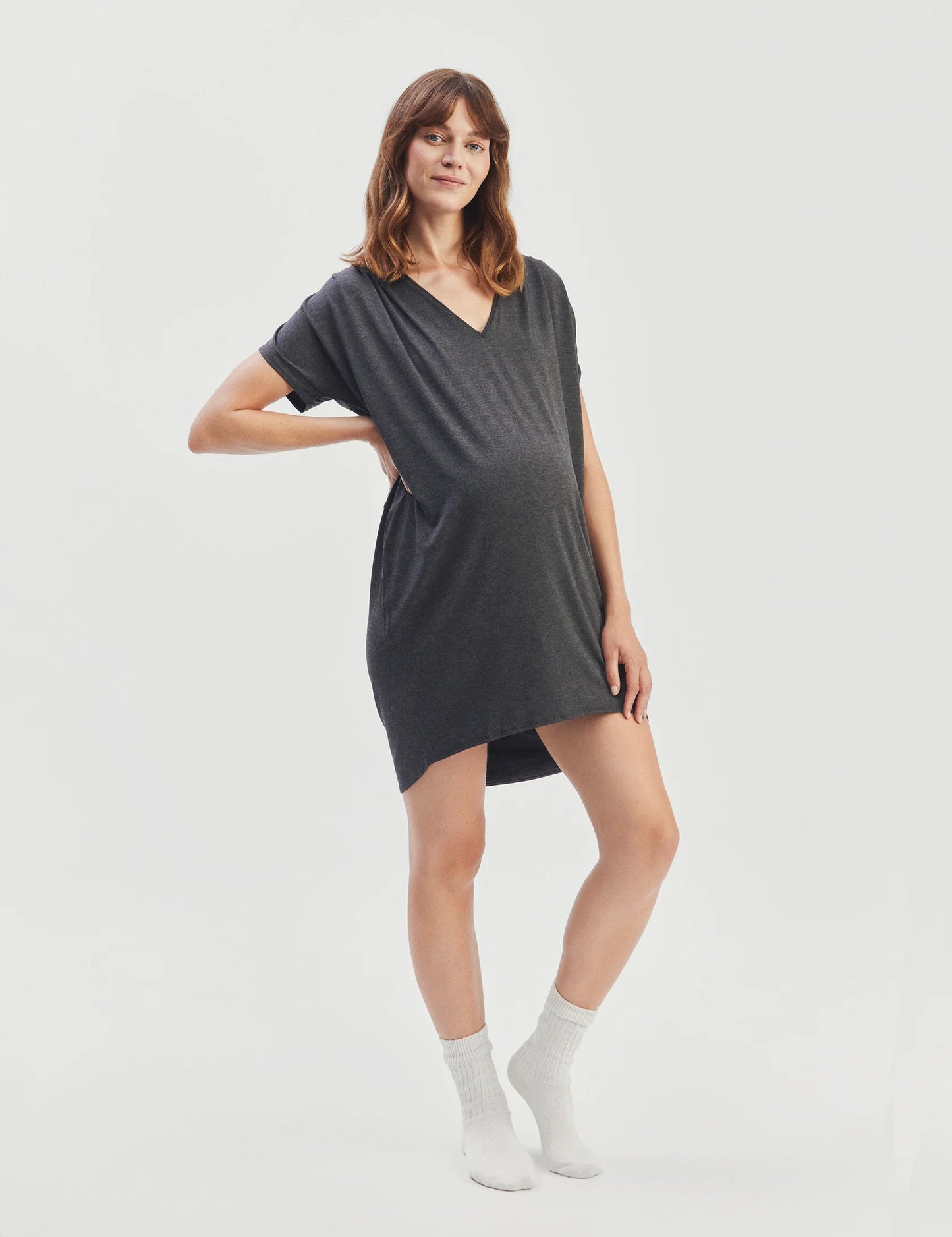 Francis & Henry Nursing Dress - dark grey