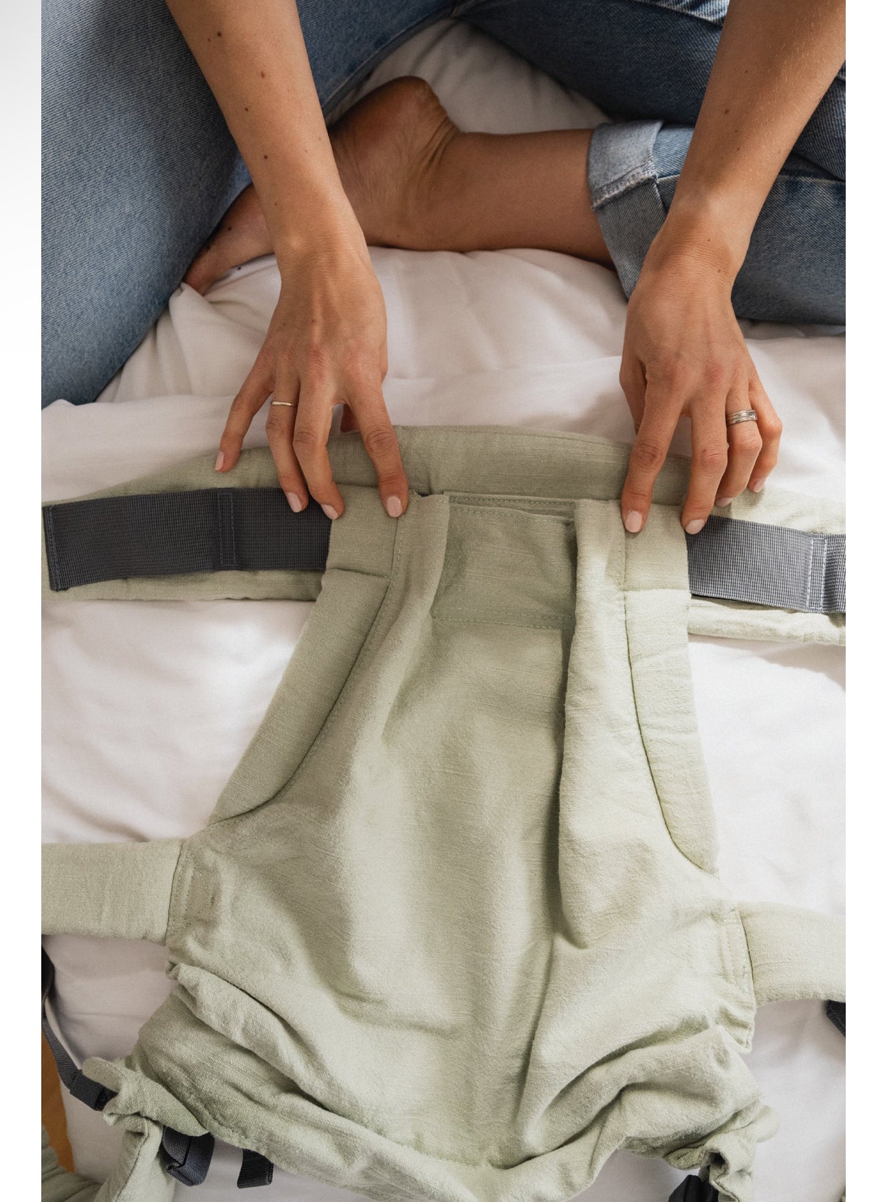 Boba X Baby Carrier Linen - Green Willow