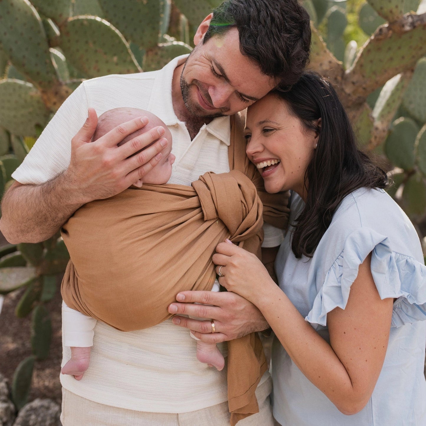 Boba Linen Ring Sling - Rye Brown