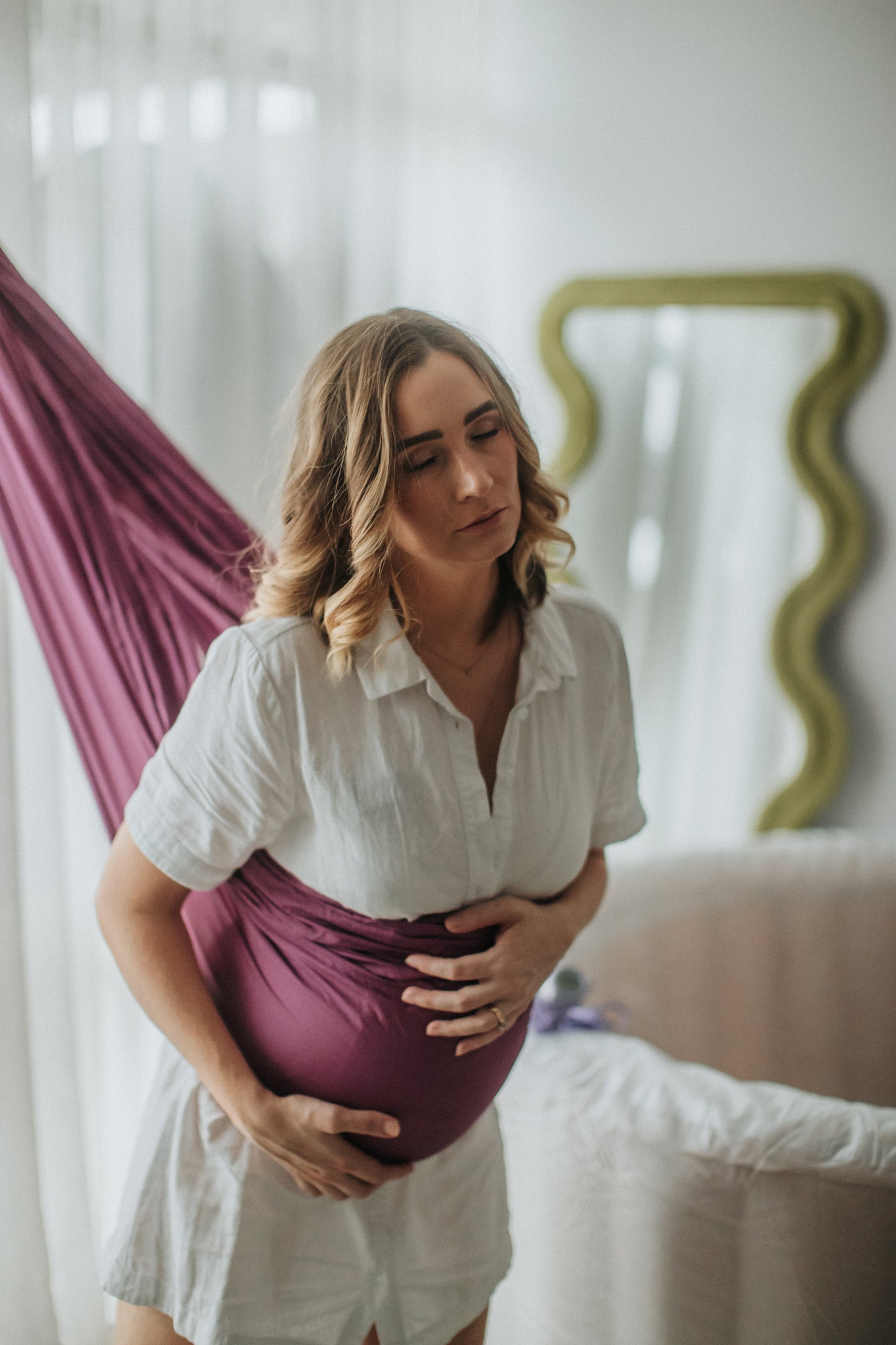 The Birth Sling - grape HIRE