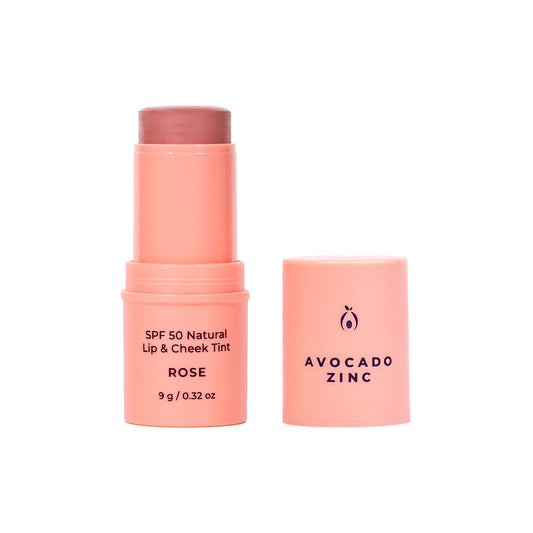 Avocado Zinc -  SPF 50 Natural Lip & Cheek Tint - Rose