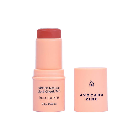 Avocado Zinc -  SPF 50 Natural Lip & Cheek Tint - Red Earth