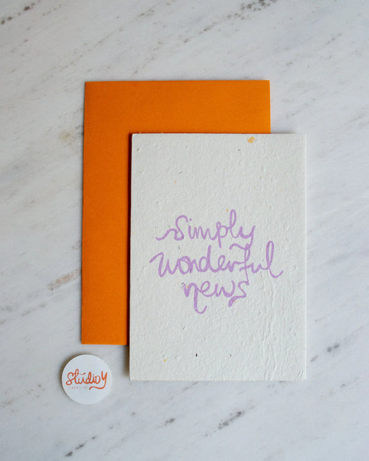 Greeting Card -  Wonderful News