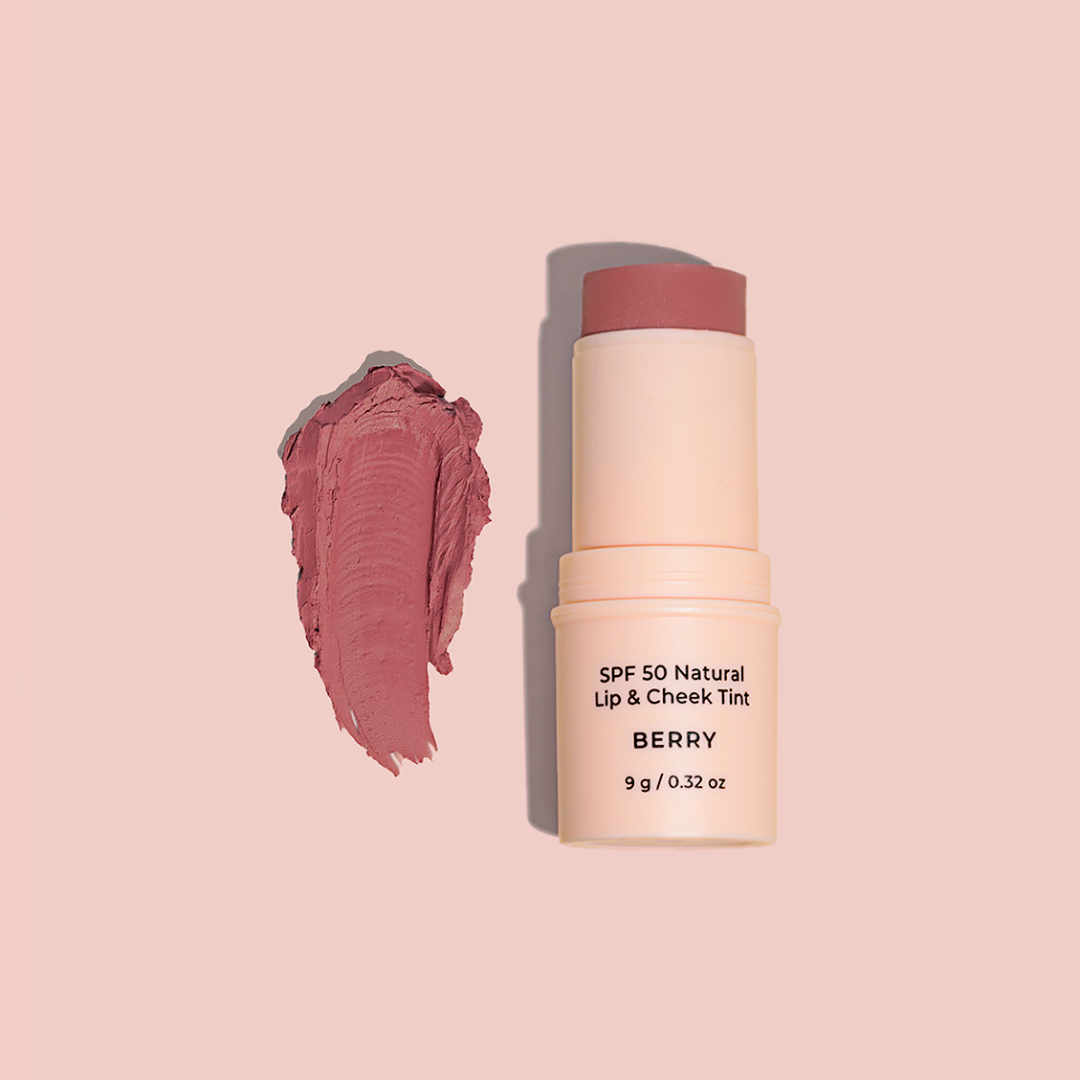 Avocado Zinc -  SPF 50 Natural Lip & Cheek Tint - Berry
