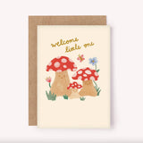 Welcome Little One Mushroom - New Baby Cute Neutral Card