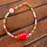 Beaded by Loz - rainbow mini bead bracelet