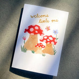 Welcome Little One Mushroom - New Baby Cute Neutral Card