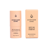 Avocado Zinc -  SPF 50 Natural Lip & Cheek Tint - Coral