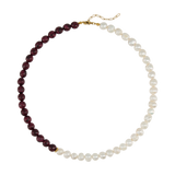 Garnet & Pearl Necklace