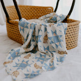 Farmhouse Quilt - baby swaddle wrap