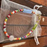 Beaded by Loz - rainbow mini bead bracelet