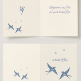 Bluebirds - a baby boy // Card