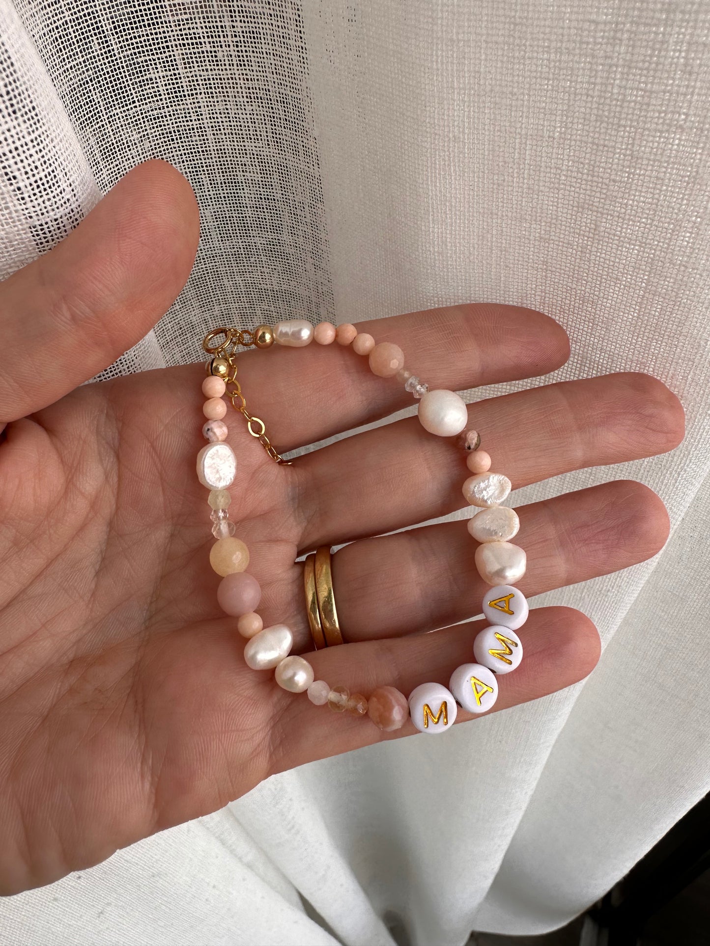 Flora Moon Mama Bracelet - pinks