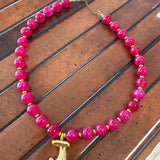 Beaded by Loz - chunky bead//gold initial pendant
