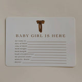 Hospital birth detail card