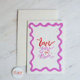 Greeting Card - Love you so much pink