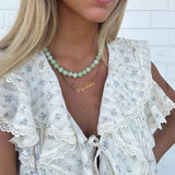 Green Jade Natural Stone Necklace