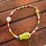 Beaded by Loz - rainbow mini bead bracelet