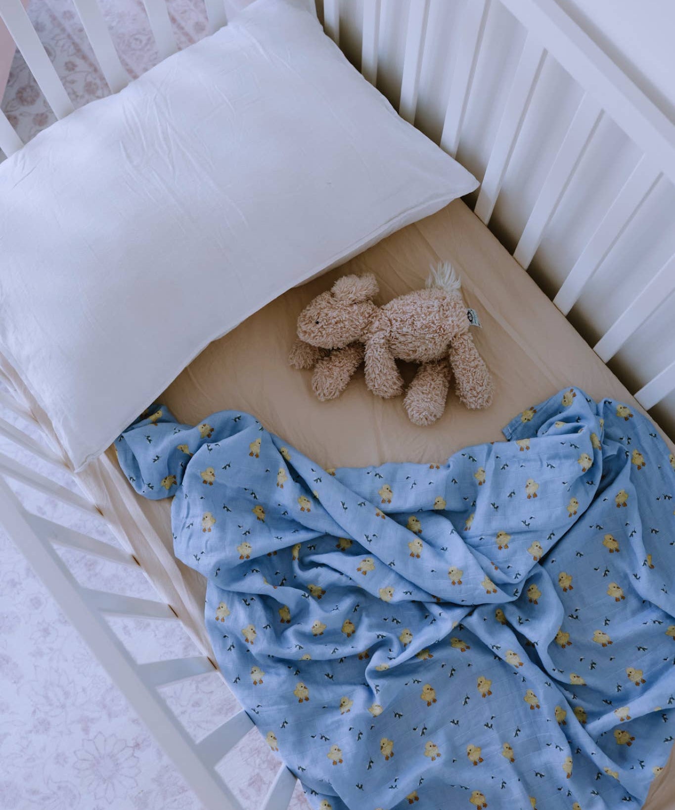 Spring Duckling - baby swaddle wrap