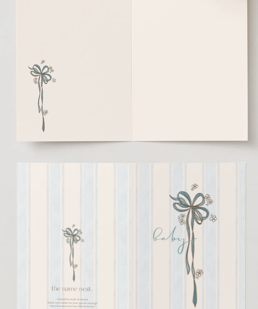 Baby bow card