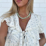 Green Jade Natural Stone Necklace