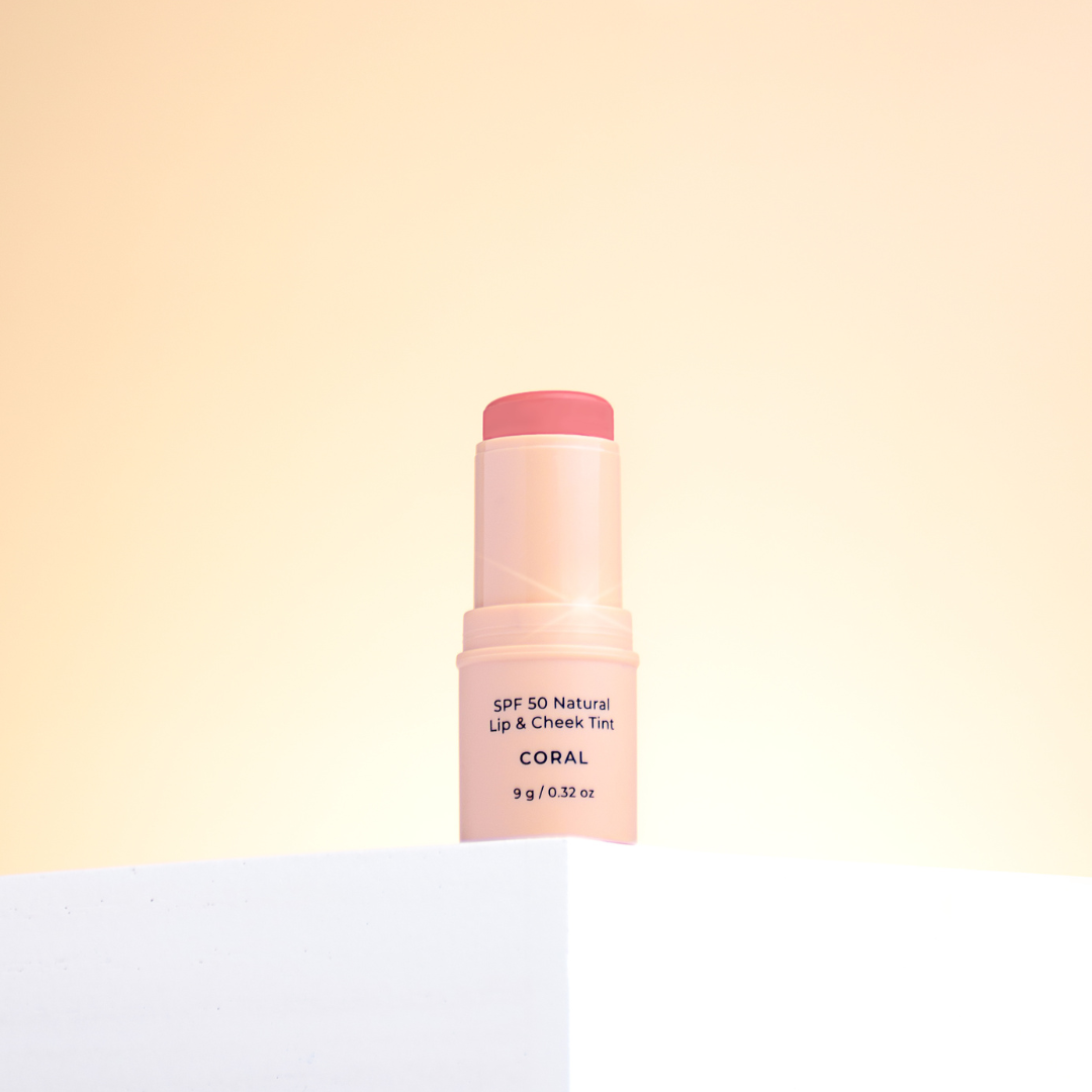 Avocado Zinc -  SPF 50 Natural Lip & Cheek Tint - Coral