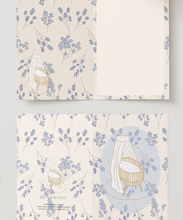 Bassinet newborn card