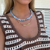 Azure Tide Natural Stone Necklace