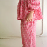 Bloom Blouse | Raspberry Gingham