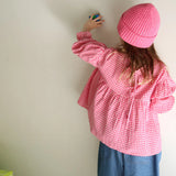 Bloom Blouse | Raspberry Gingham