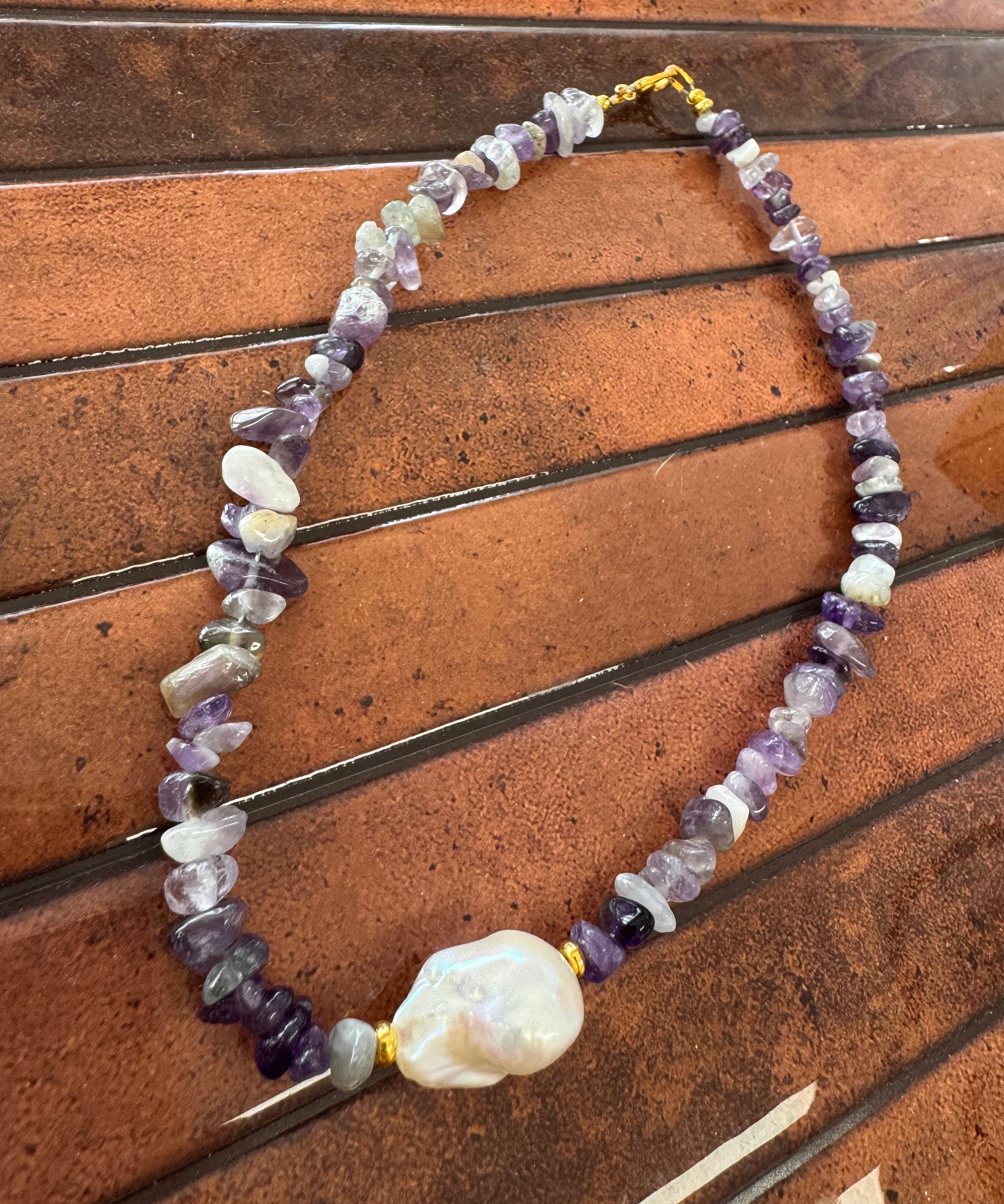 Beaded by Loz - big Mumma Pearl necklace