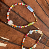 Beaded by Loz - rainbow mini bead bracelet