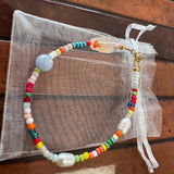 Beaded by Loz - rainbow mini bead bracelet