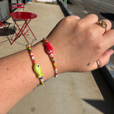 Beaded by Loz - rainbow mini bead bracelet