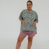 By Billie Oversized Tee - Camo Star