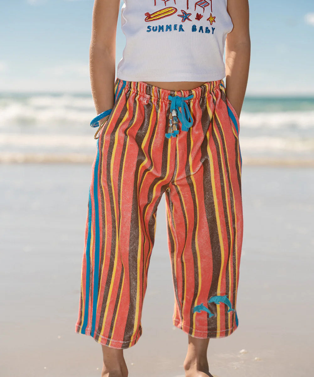 Stripe Vintage Terry Pants - Spicy Dugong