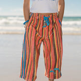 Stripe Vintage Terry Pants - Spicy Dugong