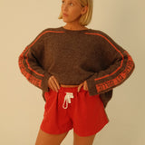 BY BILLIE KNIT - BROWN/CHERRY TOMATO