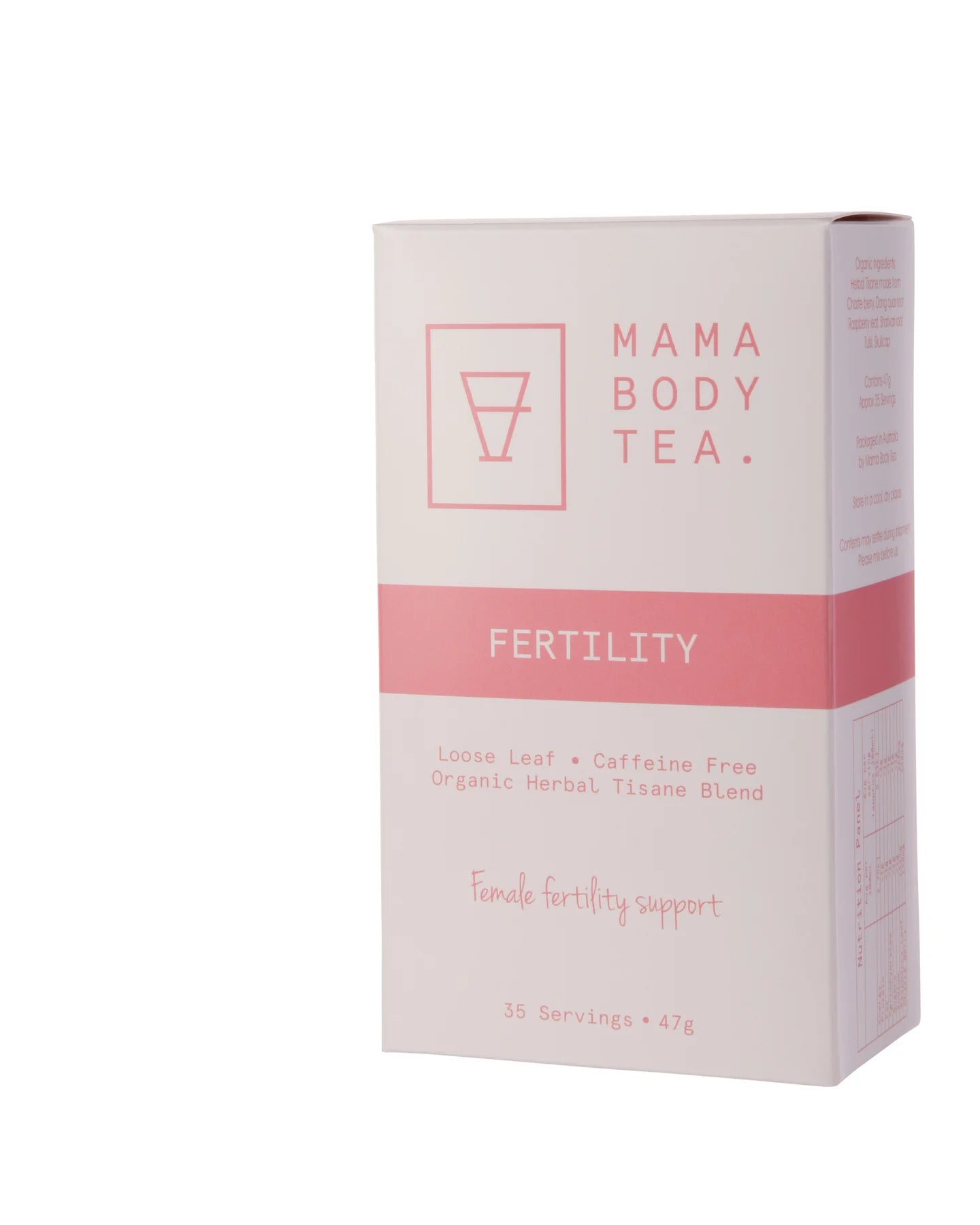 Fertility Tea Mama Body Tea 20 pyramid tea bags 40g Let's Talk Birth Shop