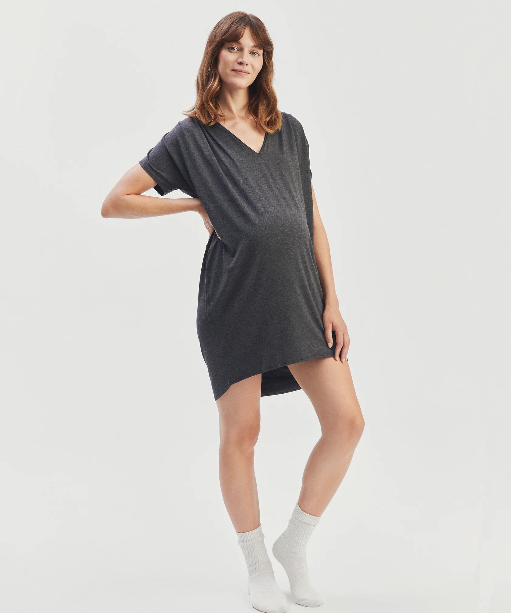 Francis & Henry Nursing Dress - dark grey