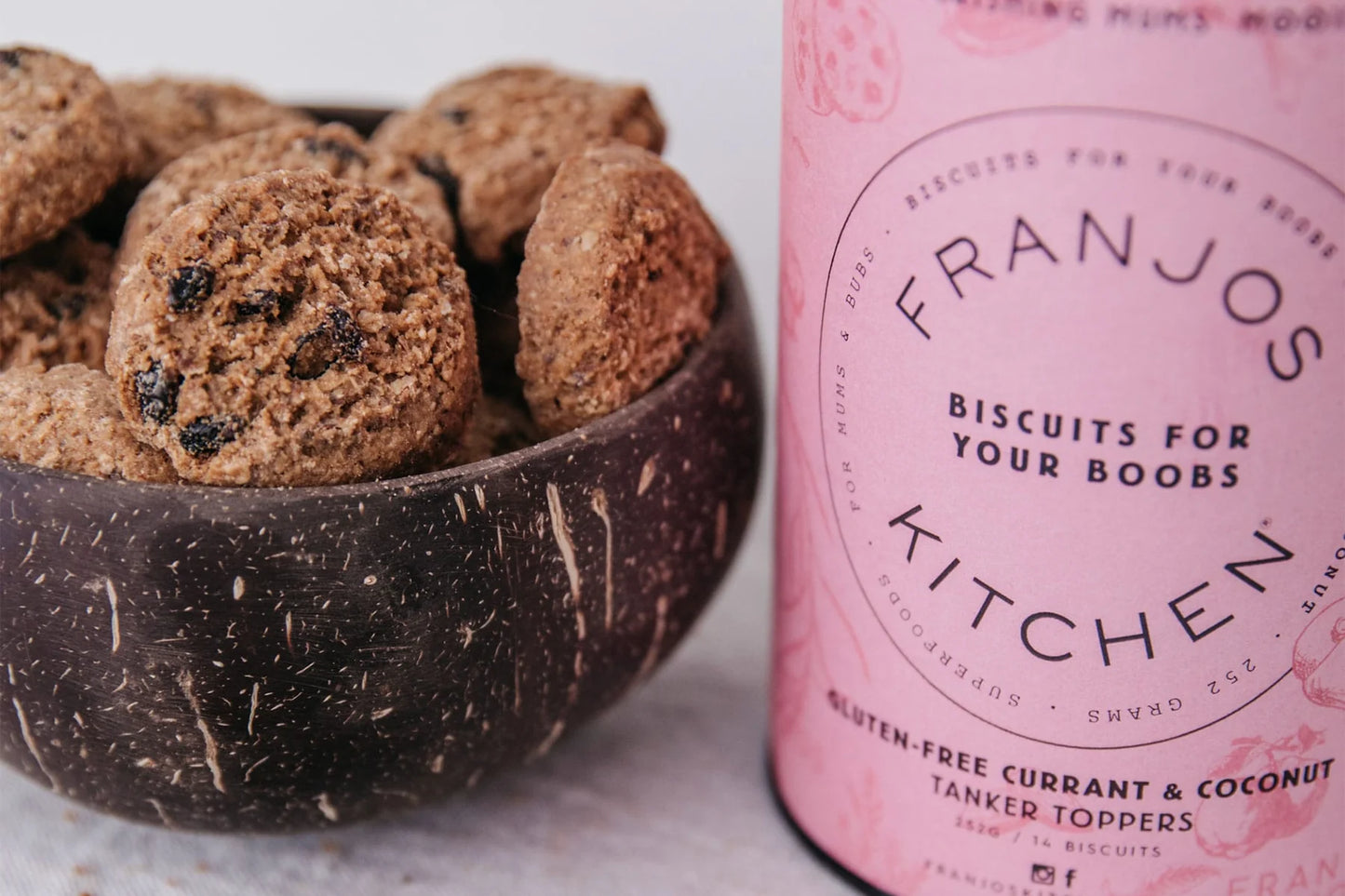 Franjo's Kitchen - Tanker Topper Biscuits – Currant and Coconut (Gluten Free)