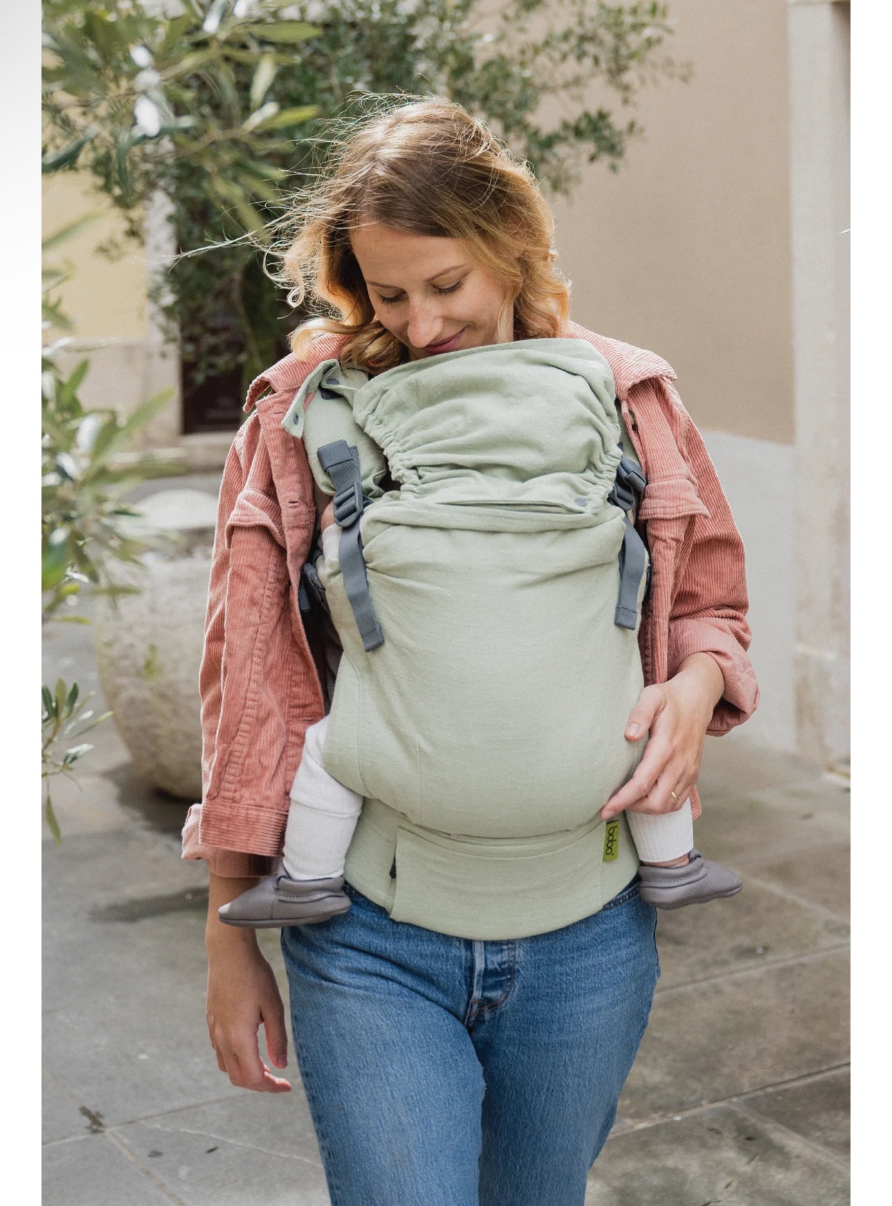 Boba X Baby Carrier Linen Green Willow