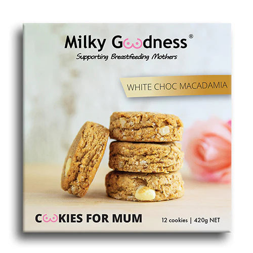 Milky Goodness White Choc Chip + Macadamia