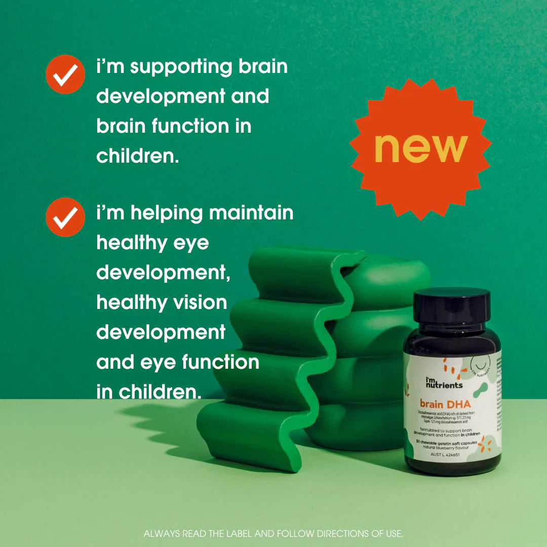 I’m Nutrients - Brain DHA kids supplement - chewable soft gelatin capsule
