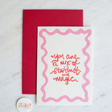 Greeting Card - Stardust pink