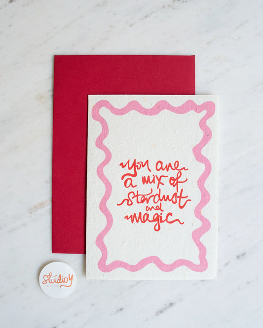 Greeting Card - Stardust pink