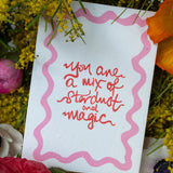 Greeting Card - Stardust pink