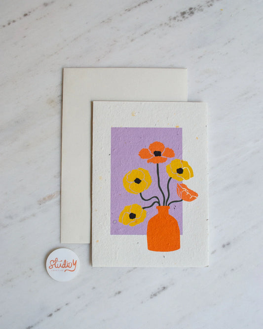 Greeting Card - Poppy